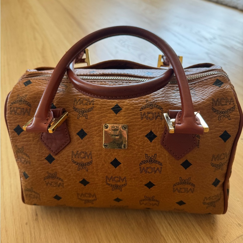 MCM Visetos Boston Bag - Picture 2 of 7